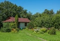 Modern wooden vacation homes in the Russia Royalty Free Stock Photo