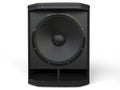 Modern woofer loudspeaker - front view closeup