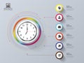 Modern work time management planning. Infographic design template. Vector illustration