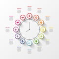 Modern work time management planning infographics