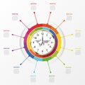 Modern work time management planning infographics