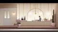 Modern Workspace Concept with Glass Front and Elegant Lighting Featuring Professional at Desk Royalty Free Stock Photo