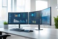 Modern Workspace with Dual Monitors