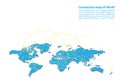 Modern of World Map connections network design, Best Internet Concept of World map business from concepts series