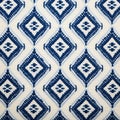 Modern Woven Rug With Blue And White Batik-inspired Pattern Royalty Free Stock Photo