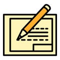 Modern writing architect icon, outline style