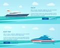 Modern Yacht for Sea Walk and Boat Trip Promotion