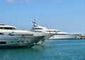 modern yacht in the seaport in Sochi, Russia Royalty Free Stock Photo