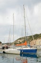 Modern yachts in Bonifacio harbor