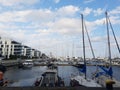 modern yachts in the marina in Gdynia Poland