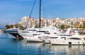 Modern yachts parking in beautiful marina in Piraeus, Athens