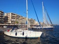 Modern Yachts, Volos, Greece Royalty Free Stock Photo