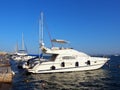 Modern Yachts, Volos, Greece Royalty Free Stock Photo