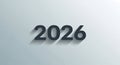 Modern 2026 Year Number with Drop Shadow Royalty Free Stock Photo