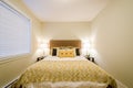Modern yellow bedroom Royalty Free Stock Photo