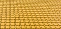 Modern yellow gold glossy rooftop tiling texture background