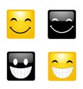 Modern yellow laughing happy smile Royalty Free Stock Photo