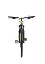 Modern yellow mountain bicycle on background Royalty Free Stock Photo