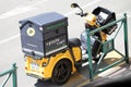 Modern Yellow Postal Delivery Staby Electric Scooter In France