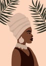 Modern young african american black woman portrait