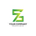 modern Z, abstract Z letter logo design template Royalty Free Stock Photo