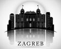 Modern Zagreb City Skyline Design. Republic of Croatia Royalty Free Stock Photo