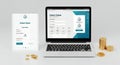 Modern Zakat Payment Webpage Mockup, Charity Donation Interface