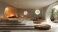 Modern Zen Interior Design.Serenity in Simplicity Royalty Free Stock Photo