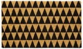 Modern zig-zag patterned yellow black welcome zute doormat