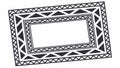 Modern Zigzag Pattern Frame: Stylish & Abstract Decorative Border, vector design Generative AI Royalty Free Stock Photo