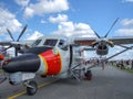 PZL M28 Skytruck on static display during Radom Air show. Royalty Free Stock Photo