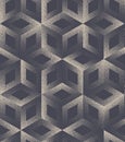 Modernism Cubic Structure Seamless Pattern Vector Stippled Abstraction