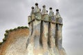 Modernism style chimneys of the Casa Batla