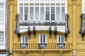 Modernist building detail in the Galician city of A Coruna, in Spain.