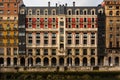 Modernist urban facade in Nervion Bilbao river