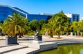 Modernistic office architecture of Ouest Grand Arenas business district aside Phoenix Park in of Nice on French Riviera in France