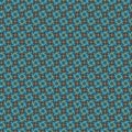 Modest cute summer fabric pattern Abstract simple small red yellow and blue flowers on a dark navy-blue background