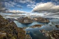 On top of mt.Reinebringen in Moskenes, lofoten islands.