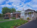 modest 1950s style working class bungalows Royalty Free Stock Photo