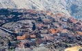 Modest traditional berber village with cubic houses in Atlas mountains, Morocco Royalty Free Stock Photo