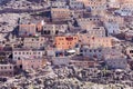 Modest traditional berber village with cubic houses in Atlas mountains, Morocco Royalty Free Stock Photo