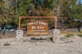 A wooden sign welcomes visitors to Ely - Bristlecone Country