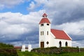Modhrudalur church close up, Iceland. Small church Royalty Free Stock Photo