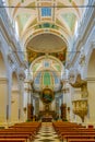 MODICA, ITALY, APRIL 26, 2017: Interior of the chiesa di San Giovanni Evangelista in Modica, Sicily, Italy Royalty Free Stock Photo