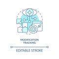 Modification tracking turquoise concept icon Royalty Free Stock Photo