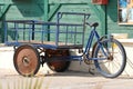 Modified bicycle with cart Royalty Free Stock Photo