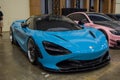Modified blue McLaren 720S in The Elite showcase