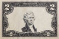 Modified decorative 2 dollar bill artwork Royalty Free Stock Photo