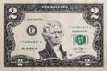 Modified decorative 2 dollar bill artwork Royalty Free Stock Photo