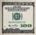 Modified decorative 100 dollar bill artwork Royalty Free Stock Photo